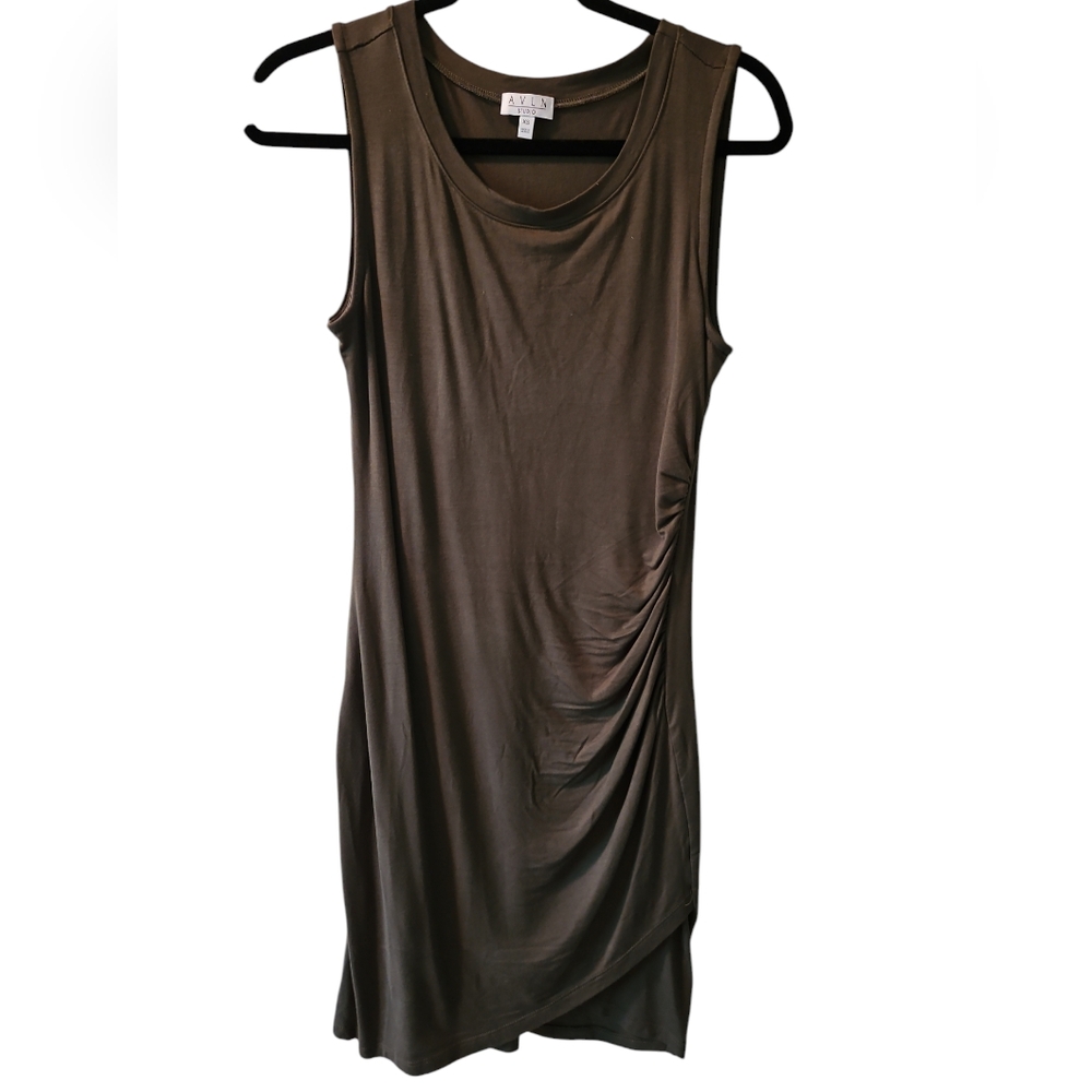 Olive Green Sleeveless Dress XS